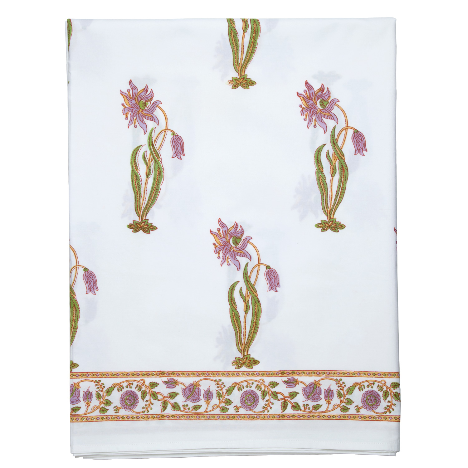 Florence Flat and Fitted Sheets - Lilac/Green